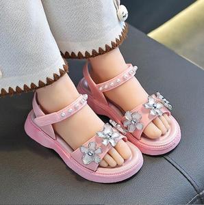 Mùa Hè Mới Cô Gái Kim Cương Hoa Dép Với Non-Slip Mềm Đế Đa Năng Phong Cách Ngọt Ngào Công Chúa Hoa Dép - Product Image 3