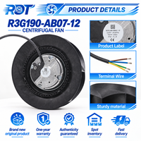 Ventilateur centrifuge EC R3G190-AB07-12 230V 190mm à pales courbées vers l'arrière, haute vitesse, pour refroidissement d'armoires de contrôle à onduleur, pièce de rechange