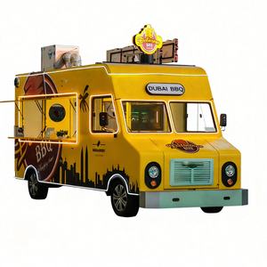 Camion de restauration mobile personnalisé en acier inoxydable jaune et fibre de verre, cuisine complète, remorque alimentaire commerciale, crème glacée, collations, restauration rapide - Product Image 1