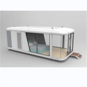 Mobiel Kant En Klaar Nieuw Ontwerp Modulair Porselein Plat Pakket Geprefabriceerde Huizen Luxe Wooncapsulehuis