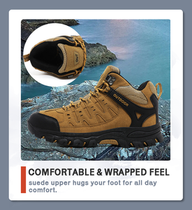 Scarpe da trekking da uomo ad alte prestazioni con suola in gomma resistente e intersuola ammortizzante per l'avventura all'aria aperta escursioni nella natura - Product Image 4