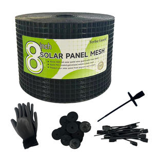 屋根付きソーラーバードプルーフキットPVCコーティング1x 1/2インチメッシュ80ナイロンクリップ付きソーラーパネル破片蓄積遮断 - Product Image 3