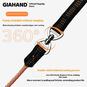 Cuerda de tracción de perro de nailon profesional GIAHAND patrón sólido con cadena P de entrenamiento a prueba de explosiones y cintas para cachorro mascota caminar - Product Image 4