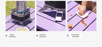 Table de camping pliable portable en acier au carbone violet pour glamping, pique-nique, plage, voyage en voiture, jardin et barbecue