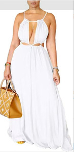 Abiti Estivi Personalizzati per Donna, Senza Maniche, con Schiena Scoperta, Tinta Unita, Vestito Lungo Maxi <span class=keywords><strong>Boho</strong></span>, Produzione ODM con Stile o Logo Personalizzato - Product Image 3