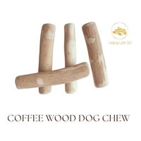 Mainan Kunyah Anjing Kayu Kopi Coklat Alami Hoang Linh SG Ms. Sara, Pembersih Gigi, Tahan Lama, untuk Sampel Layanan FBA
