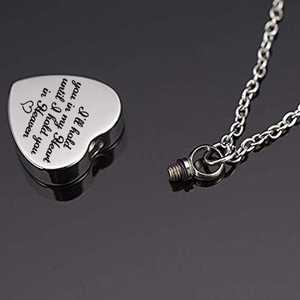 Collier pendentif en acier inoxydable coeur aimant en argent pour bijoux commémoratifs des cendres-<span class=keywords><strong>Je</strong></span> te tiendrai dans mon cœur jusqu'à ce que <span class=keywords><strong>je</strong></span> te tienne dedans - Product Image 3