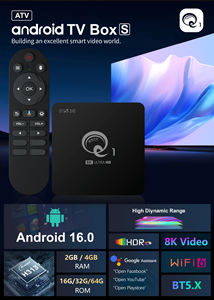 Boîtier TV Q1 Allwinner H313 Quad Core 2 Go de RAM 16 Go de ROM Décodeur TV 8k HD Télécommande vocale Boîtier TV prenant en charge plusieurs langues - Product Image 3