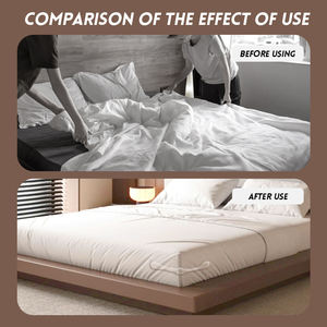 Sujetadores de sábanas con correas para esquinas de sábanas ajustables, con tiras de bloqueo y clips de sujeción para cubiertas de esquinas de sábanas ajustables - Product Image 5