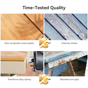 Ensemble de salle à manger d'extérieur pour 6 personnes, ensemble de <span class=keywords><strong>table</strong></span> et de chaises en aluminium 7 pièces, ensemble de meubles modernes, <span class=keywords><strong>table</strong></span> à manger pour restaurant - Product Image 2