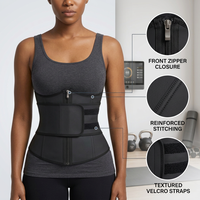 Ceinture amincissante en latex pour femme, gaine sculptante avec 9 baleines en acier, style colombien, à une sangle