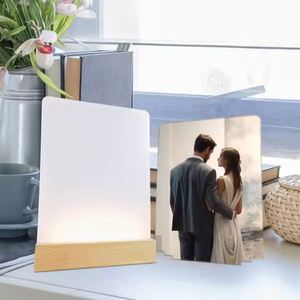 Customizable Sublimation LED <b>Night</b> <b>Light</b> Acrylic Photo Frame Warm White Emitting for Bedroom Decor - Product Image 1