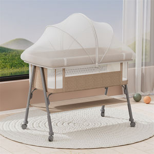 Berceau d'hôpital pour bébé en métal multifonctionnel, <span class=keywords><strong>lit</strong></span> de bébé portable moderne avec moustiquaire - Product Image 1