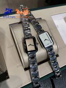 Montres de luxe pour hommes et femmes, bracelet en cuir, quartz doré, résistant à l'eau, design classique, boîtier en acier inoxydable - Product Image 3