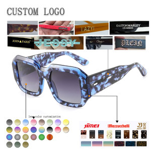 Lunettes de soleil Wayfarer personnalisées avec logo, monture intégrale, verres polarisés UV400, unisexe, mode décontractée, monture transparente - Product Image 3