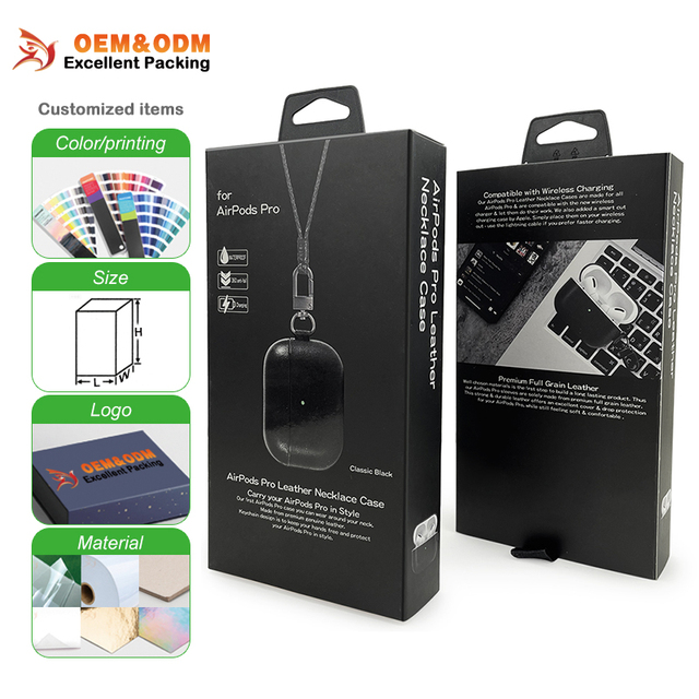 OEM Luxury Rigid Mobile Phone Headphones Earbuds Packaging Box with Sponge Lining for