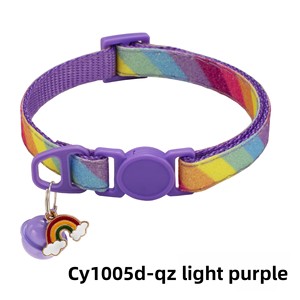 Nuevos Productos de 2025, Collar de Seguridad para Mascotas con Etiqueta de Arcoíris Personalizada 1.0, Collar para Gatos - Product Image 2