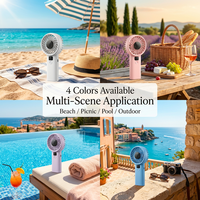 Ventilateur portable sans fil turbo 199 vitesses, vent puissant, rechargeable, ventilateur portatif pour extérieur avec aromathérapie