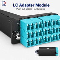 Kaset Serat Optik MTP MPO ke LC Duplex 36F 3x Modul Breakout MPO-12 OM3 OM4 Multimode untuk Pusat Data Patching Kepadatan Tinggi