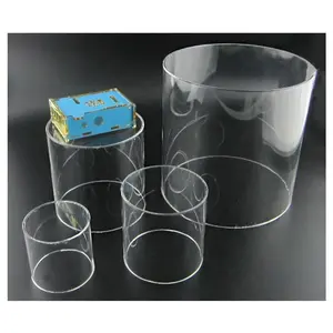 Clear Acrylic Ring Risers Plexi Cylinder Pedestals Round Container