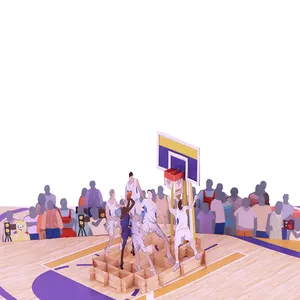 Winpsheng – carte d'invitation 3D de basket-ball, Design personnalisé