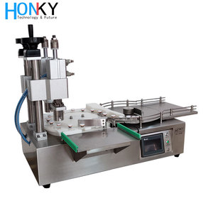 Máquina taponadora automática de botellas de viales de escritorio 3600 BPH 0.6Mpa para aplicaciones químicas médicas de aceite-Caja de barril de PLC eléctrico - Product Image 5