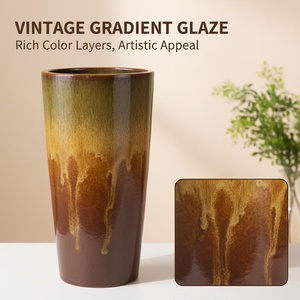 Maceta Grande de Cerámica con Acabado Esmaltado, Duradera, para Suculentas, Uso Interior/Exterior, Jardinería, Hogar - Product Image 3