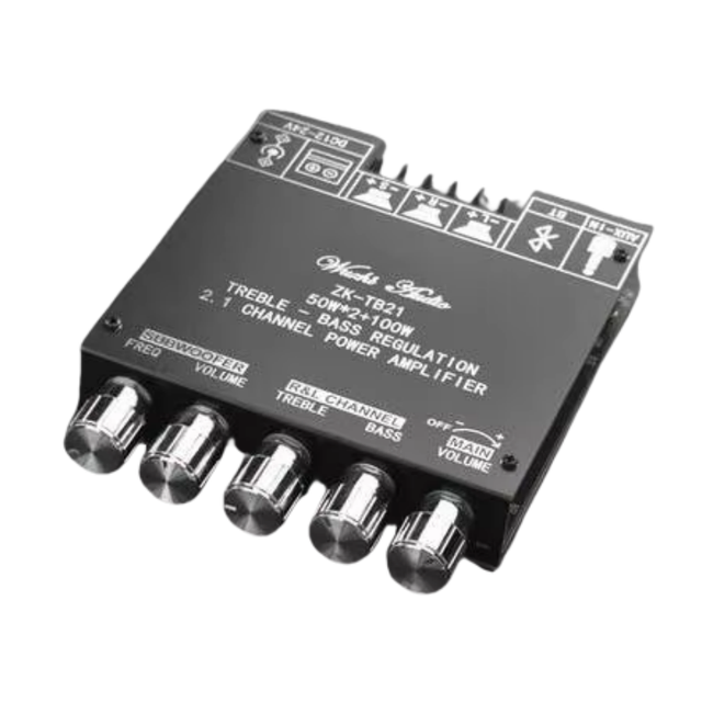 High and Bass Adjustment Digital BT Audio Power Amplifier Board (50W*2+100W)