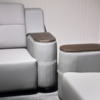 Ensemble de canapés de loisirs modernes italiens, meubles de salon de luxe, canapé sectionnel en cuir PU avec accoudoirs