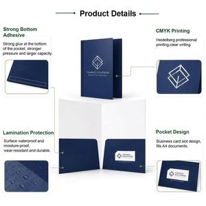 Dossier en papier A4 pour le commerce de gros, personnalisé avec votre marque, promotionnel, pour le marketing d'entreprise, dossier de documents à 2 poches - Product Image 4