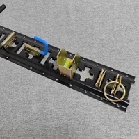 E X Rail de retenue Profilé combiné pour camion et remorque Revêtement en poudre noir