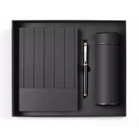 Coffrets Cadeaux d'Entreprise de Luxe Personnalisés avec Logo - Carnet en Cuir, Stylo, Bouteille et Boîte Cadeau - Ensemble Vert pour Bureau Professionnel