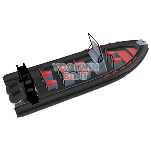 Bateau semi-rigide gonflable en alliage d'aluminium Rib760 durable avec tube Hypalon Orca, bateau pneumatique de yacht, tender rigide, bateau de pêche, bateau sportif hors-bord - Product Image 3