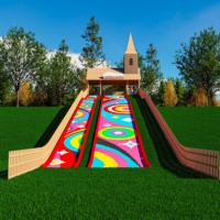 Tobogán Arcoíris Personalizado para Exteriores, Sin Motor, Material SDPE, Certificado CE, Apto para Parques, Lugares Turísticos, Granjas, Hoteles y Resorts