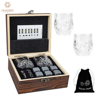 Ensemble de verres à whisky Coffret cadeau Pierres à whisky bourbon Coffret cadeau avec pierres à whisky rafraîchissantes Verres à boire pour hommes