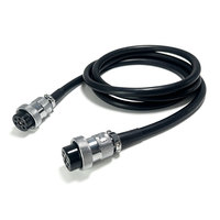 Cable de Conector de Aviación Hembra a Hembra M25 de 7 Pines, Longitud Personalizada, 6 Hilos, 1.8 Metros, 5 Señales con Blindaje, Cable Industrial