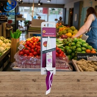 Yangjiang Food Safe Revêtement de fleurs attrayant Couteau utilitaire en acier inoxydable de cuisine antiadhésif de 5 pouces avec poignée en plastique antidérapante