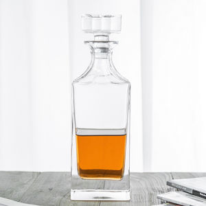 Ensemble <span class=keywords><strong>de</strong></span> carafe à whisky carrée transparente classique NOVARE 850 ml avec 4 verres pour usage domestique, <span class=keywords><strong>vin</strong></span>, bourbon, brandy, liqueur - Product Image 5