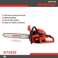 Tronçonneuse à essence 45cc 1.7kW NT4520 à faible vibration avec jauge de carburant visible, norme EURO V, fabriquée en Chine