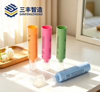 Tube Kosmetik Minyak Atsiri LDPE dengan Logo Custom Sanfeng, Tutup Sekrup Dropper, 30ml, Finishing Matte, Cetak Offset, Model SF001, untuk Krim Mata