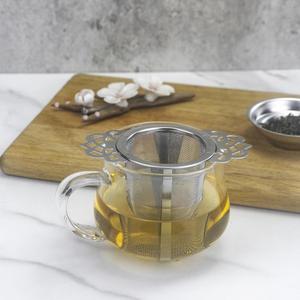 Creative Fine Mesh Eco-Friendly Strainer 304 Stainless Steel <b>Infuser</b> Flower Handles Portable Reusable Loose <b>Tea</b> Tray - Product Image 4