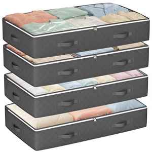 90L <b>Under</b> <b>Bed</b> Storage Containers 4pack Closet Organizers and Storage Bins Foldable Underbed Storage Bags - Product Image 1