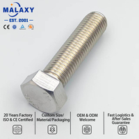 MALAXY - Tornillo Hexagonal de Acero Inoxidable 316 304 de Alta Calidad, DIN933 Rosca Completa, DIN931 Rosca Parcial, con Tuerca Hexagonal DIN934, Tornillo Antioxidante