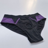 Celana Dalam Warna Solid Laris Manis Celana Dalam Model O Ring Seksi Lesbian Mainan Strap-on Pakaian Dalam Wanita