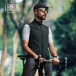 LAMEDA-Chaleco cortavientos a prueba de viento para hombre, chaleco reflectante transpirable, ligero, sin mangas, para ciclismo