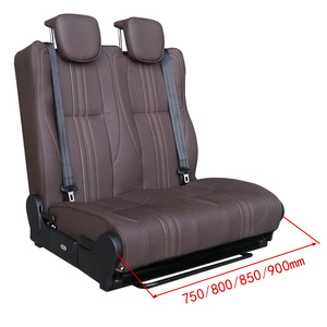 Autoliuma 2-Seat Leather Foldable Bed Bifold RV <strong>Interior</strong> <strong>Accessory</strong> with Customizable Car Seats for Campervans - Product Image 2