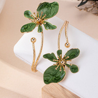 Bracelet ajustable en émail à fleurs, coloré et personnalisé, nouveau style, vente en gros