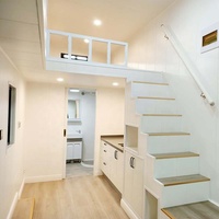 Caravane de luxe mobile préfabriquée moderne Petite maison sur roues Expédiée par conteneur d'expédition 40 FR