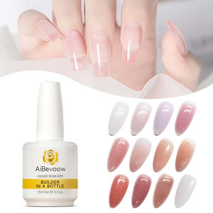AiBevoow Venta caliente 12 colores Extensión de uñas Gel de construcción UV/LED Builder en una botella Soak Off Gel líquido Builder para uñas - Product Image 2