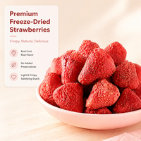 Fraises entières lyophilisées en vrac OEM, croustillantes, naturelles, acidulées, collation saine sans sucre ajouté, emballage sous vide, fruits 10kg